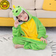 G.DUCKKIDS Cute Tyrannosaurus Pajamas Autumn and Winter Little Girls Boys Coral Velvet Cartoon Long Sleeve Girls Children One-piece Home Clothes Bean Green Dragon 165 Adult S# High 145-155 with Shoes