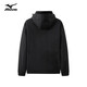 Mizuno Outdoor Casual Jacket Men's Windproof and Waterproof Couple Hooded Woven Jacket Black XL