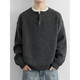 Apocalypse Century Henry Collar Fashion Simple High-end Knitted Sweater Men's Lazy Style Boys Sweater 2025 Autumn and Winter Trend 2555 Light Gray M Recommended 100-120Jin Jin equals 0.5 kg