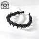 Royal sasa royal salsa large tooth comb headband high skull pleated headband high-end temperament hairpin non-slip face small