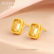 Shipulin 18K Gold Earrings Duobao K Gold Earrings Women's Zodiac Year Earrings DIY Combination Birthday Gift Amethyst (Single)