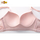 MORTEN SOLUM Big Brand Wireless Push Up Bra Set Thin Underwear Women's Chest Wrapped Sexy Lace Panties Beautiful Back Support Pink 70A 32