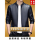 ARMANI EXCHANGE Armani autumn and winter new leather jacket men's father's business casual Haining sheepskin jacket black stand-up collar (single style) M 170 (95-120Jin Jin equals 0.5 kg)