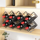 Tanbeiman Red Wine Display Rack Red Wine Rack Creative Light Luxury Modern Simple European Wine Cabinet Rack Ornament Wine Rack Display Rack Wine Rack Holder Black Double Pack