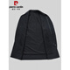 Pierre Cardin high-end light luxury stand collar windbreaker men's mid-length 2025 spring and autumn middle-aged men's business casual jacket black L 175
