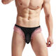 Men's men's sexy underwear satin lace bird large bag thong low waist triangle black pink
