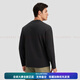 DESCENTE Essential series simple Henry collar quick-drying long-sleeved T-shirt sweater for men BK-BLACK L