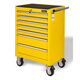 Stanley Tool Cart 7-layer Drawer Trolley Auto Repair Hardware Multi-Function Belt LT304 Tool Cabinet Collection 7 Drawers_Tool Cart Yellow Version (93-547-23-RD)