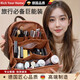 RICH YOUR HOME German Quality Luggage Cosmetic Bag Women's Portable Large Capacity Travel Cosmetic Brush Bag Outing Toilet Bag Olive Green - (Large Size) Upgraded Lined Pu 28*11*21cm