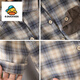 G.duck little yellow duck boys' shirt 2025 new children's tops baby long-sleeved boys autumn plaid shirt blue clothes are too small, need to take a larger size 80 cm