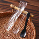 Dongzhitiandi disposable spoon individually packaged tasting spoon yogurt cake dessert pudding double skin milk tasting spoon transparent disposable pudding spoon 100 individually packaged