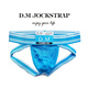 DMD.M men's underwear, low-waisted elastic sexy men's breathable mesh double thong thong with letters, trendy European and American Internet celebrities, dark gray XL_weight 130-145Jin Jin equals 0.5 kg
