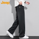 JEEP Jeep pants men's casual pants autumn and winter wide leg pants straight pants loose trousers men's starry sky blue 3XL