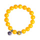 Xiyuan Natural Amber Raw Stone Beeswax Bracelet Women's Jade Cloisonné Accessories Chicken Oil Yellow Full Honey Old Wax High Quality Bracelet Ringtone Beeswax Beads 8.5mm 21pcs