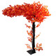 Simulated red maple tree, fake tree, maple leaf ceiling shape tree, customized hotel shopping mall landscape tree decoration, large red maple tree (round) 2 meters high and 1.5 meters wide