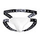 Men's letter U convex double thongs gay sexy tight sexy thongs plus fat plus size buttocks revealing underwear white M