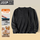 JEEP SPIRIT Heavy New Chinese Henley Collar Long Sleeve T-shirt Men's Autumn Velvet Thickened Layer Bottoming Shirt Wool Sweater PY39-Khaki M 90-130Jin Jin is equal to 0.5 kg