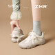 ZHR Outdoor -Sneaker für Frauen Retro -Mountaineering Wanderwanderung lässige Frauenschuhe weiche alleinige Trainingsschuhe für Frauen QS52 Beige 38