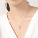 Chow Sang Sang 18K Rose Gold Love Words Delight Your Heart Moon Colored Gold Diamond Necklace 89829U Pricing 47cm