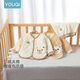 Youqi baby clothes for men and women, autumn and winter velvet warm clothes for infants and young children, windproof thickened cotton clothes and cotton clothes for going out