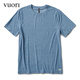VUORI Strato Men's Fitness Training Short-Sleeved T-Shirt Sports and Leisure V126 Blue/Cloud Heather L 180