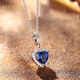 Philop Necklace Women's Sapphire Pendant Valentine's Day Gift for Wife and Girlfriend Birthday Gift Royal Blue