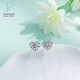 Lao Fengxiang platinum earrings, platinum earrings, earrings and earrings, love gifts for girlfriends and wives on Chinese Valentine's Day 2025, about 1.99g