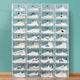 Pack of 20 thickened shoe box storage box, transparent drawer-type shoe artifact, space-saving plastic shoe cabinet, pull-out type 0x0x0cm, hard back cover with stronger load-bearing capacity, 46 points, 5 yards, transparent squares, 18 pieces in total