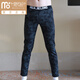 Modal Men's Autumn Pants Pure Cotton Warm Pants Men's Autumn and Winter Plus Velvet Thickened Liner Pants Slim Winter Youth Leggings Men Black 2XL 145-170Jin Jin equals 0.5 kg