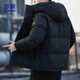 ROMON cotton jacket men's winter trendy casual and comfortable outdoor warm cotton jacket cotton jacket men's 8891 black 2XL