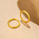 Saturday Blessing Simple Pure Gold 999 Gold Earrings Girls Birthday Gift Price AA090923 One Pair Approximately 1.21g