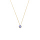DL 1998 Fat Donglai same style tanzanite necklace natural 18K gold necklace light luxury amethyst agete Aka natural tanzanite necklace
