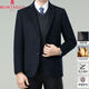 MONTAGUT Liner Cashmere Double-sided Woolen Suit Jacket Men's Autumn and Winter New Casual Woolen Suit Navy Blue L 175-