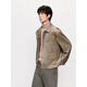 GXG men's casual workwear imitation suede jacket men's winter new product G24X214 Khaki L