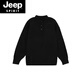 JEEP SPIRIT dark gray American retro Henry collar sweater men's winter cleanfit lazy style inner sweater dark gray M