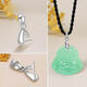 Ningfeng 18k gold jadeite jade pendant gold buckle pendant Hetian jade Au750 gold necklace platinum melon seed buckle gold single needle pendant buckle