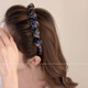 High-end light luxury face wash headband for women 2025 new daily wear high skull headband anti-slip pressure hairpin hair accessory blue mesh headband 1 piece