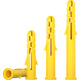 Tianzhuo Hardware national standard small yellow croaker plastic expansion pipe expansion screw rubber plug plastic pipe expansion plug anchor bolt collection M6M8M10M12 M8*60 (500 pieces) yellow single pipe