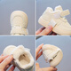 YEEHOO FASHION Ying's baby plus fleece shoes 03 years old warm toddler shoes soft sole autumn and winter baby warm toddler shoes large cotton shoes thick plus fleece Mino white 12 cm inner length 17 size