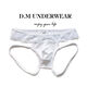DM Men's Underwear Lace Underwear Thong Sexy Low Waist Mesh Breathable Sexy Temptation Double Dingxia White M Weight 100-115Jin Jin is equal to 0.5 kg