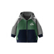 Minibala (minibala) thickened velvet jacket for boys and girls winter new baby hooded warm jacket military green 40619 90