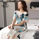 Modal Nightgown Femmes Court-manche mince été 2025 Nouvelle robe pyjamas Mère Summer Long Robe HQ3527 L