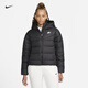 Nike Women's Windproof Down Jacket Hooded Jacket Winter Warm Printed Water-Repellent Jacket NIKE DQ5904 010 Black/Black/White S