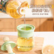 Glass oil pot oil brush integrated kitchen household oil tank oil bottle barbecue special small oil brush high temperature resistant food grade olive green 200ml integrated oil brush bottle