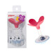 Pigeon flower teether for 3 months old, Japanese oral training device rattles the baby to soothe the little flower teether, the baby grinds teeth, coaxes the baby to bite and enjoys it, flower pattern