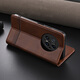 Jioxiang Magnetic Flip Cowgrain Leather Case Suitable for Huawei Mate70Pro+ Mobile Phone Case Business All-inclusive Anti-fall Brown Huawei Mate70Pro+