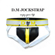 DM men's underwear low-waisted sexy thong convex U convex sexy temptation double button fashion white M_Weight 100-115Jin Jin equals 0.5 kg