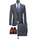 SEVEN 7 Seven brand wool suit suit for middle-aged men, business suit, spring and autumn suit, wedding banquet, men's dress, father's formal suit, two buttons gray (center slit) S 165/46 (please leave a message for what size pants you want)