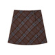 ELLE KIDS retro plaid skirt for girls autumn new college style high waist micro A mid-length skirt