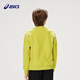 ASICS Children's 25 Years Loose Spliced Woven Sweatshirt Antistatic Soft, Comfortable, Lightweight and Warm 4015 Fluorescent Green 170